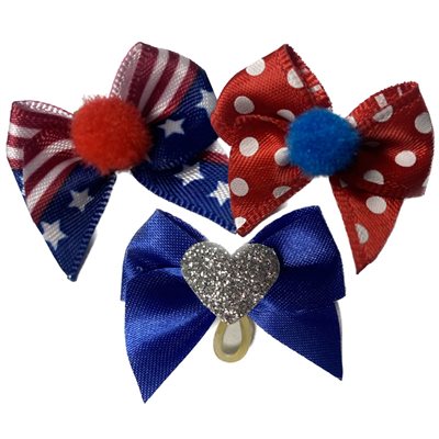 Holiday Bows - Patriotic, Package of 24 