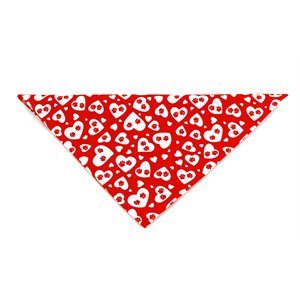 Hearts and Paws on Red Bandannas