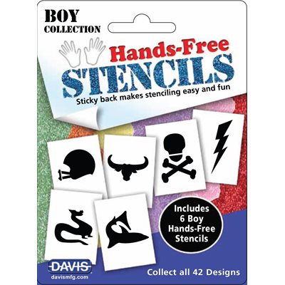 Hands Free Stencils - BOY Pack Stencils Pkg. of 6 designs