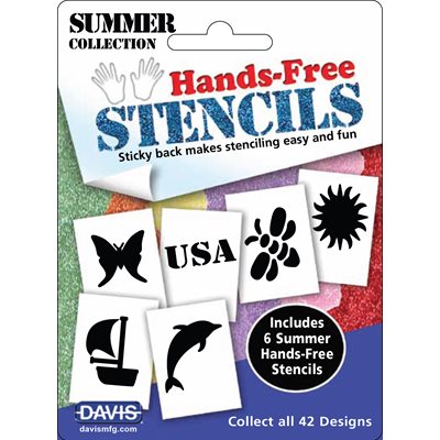 Hands Free Stencils - SUMMER Stencils Pkg. of 6 designs