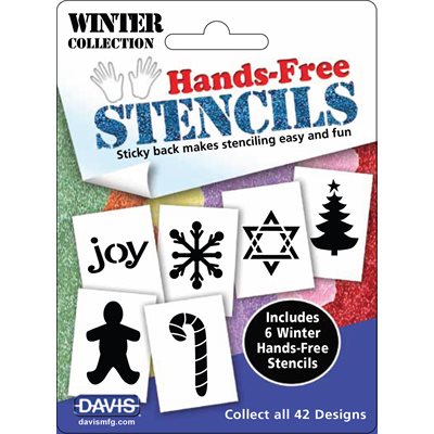 Hands Free Stencils - WINTER Stencils Pkg. of 6 designs
