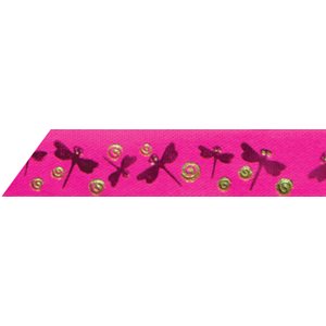 Ribbon / Dragonflies on Hot Pink - 50 Yards