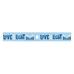 Ribbon / Love and Light on Light Blue - 50 Yards