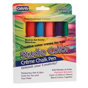 Studio Color Creme Chalk Pens, Pack of 6 Kaleidoscope Colors